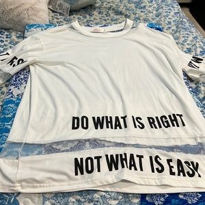 Do what is right not what is easy white top mesh